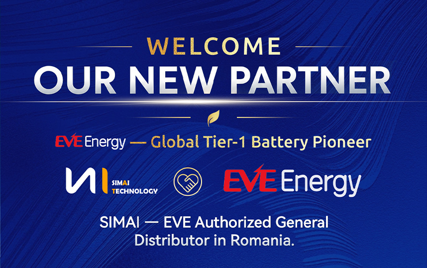 SIMAI TECHNOLOGY SRL nomm&eacute; distributeur agr&eacute;&eacute; d'EVE Energy en Roumanie