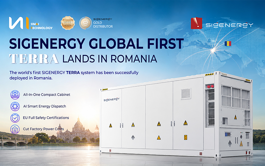 Le premier syst&egrave;me mondial TERRA de Sigenergy atterrit en Roumanie